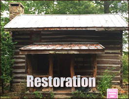 Historic Log Cabin Restoration  Boonville, North Carolina